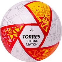 Мяч футзальный TORRES Futsal Match, р.4, Синт. кожа (полиуретан)