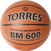 Мяч баскетбольный TORRES BM600, р.5, Синт. кожа (полиуретан)